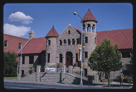 digitized image of Parmly Billings Library (Western Heritage Center), angle 1, Montana Avenue, Billings, Montana