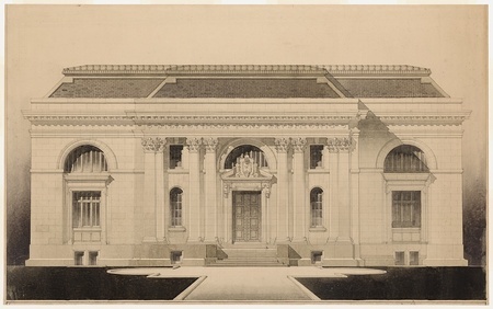 digitized image of [Carnegie library, (Taunton, Mass.). Elevation]