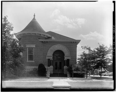digitized image of Paola Free Library, 101 East Peoria Street, Paola, Miami County, KS