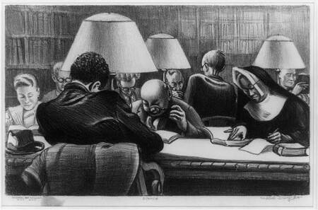 digitized image of Silence / Mabel Dwight.