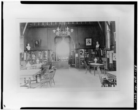 digitized image of Hubbard Free Library, 115 Second Street, Hallowell, Kennebec County, ME