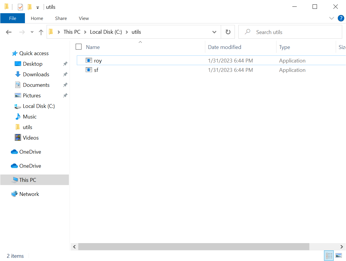 Terminal output after running sf -update command